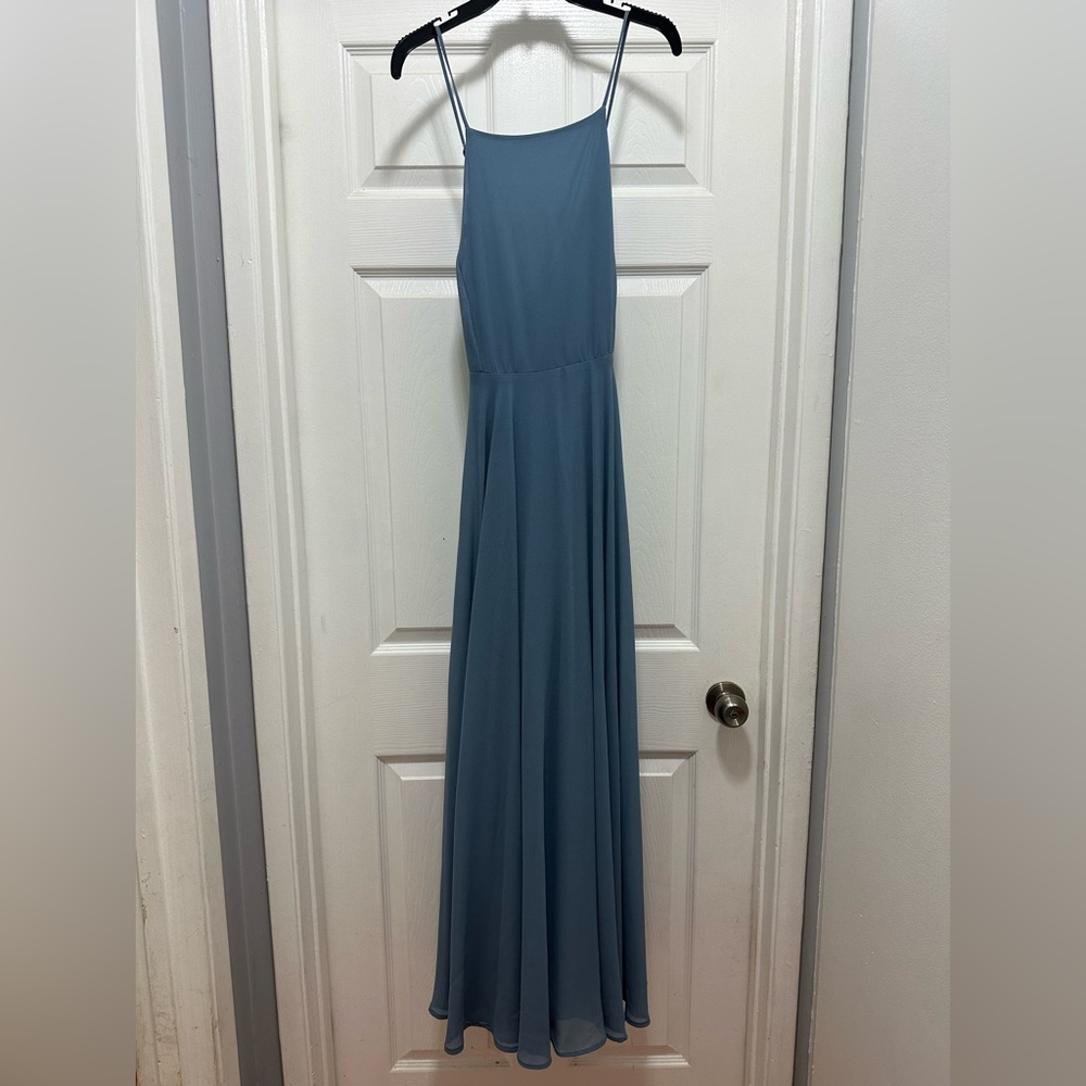 Lulu’s dusty blue bridesmaid dress. Size Large.
